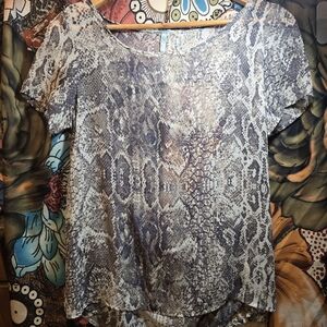 Elegant Snake Print Blouse